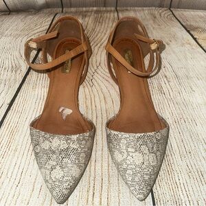 Halogen Tan and Cream Heels